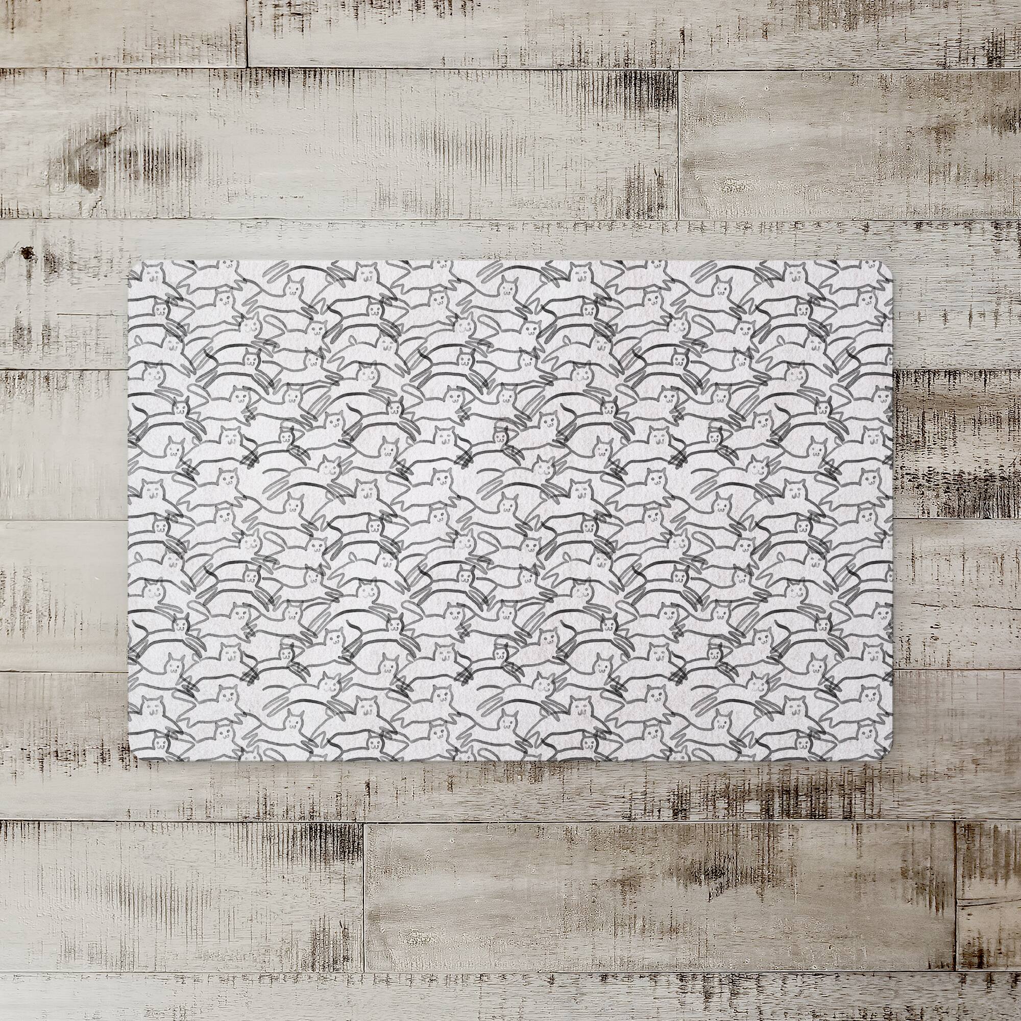 Leaping Cat Pattern II 27" x 18" Floor Mat